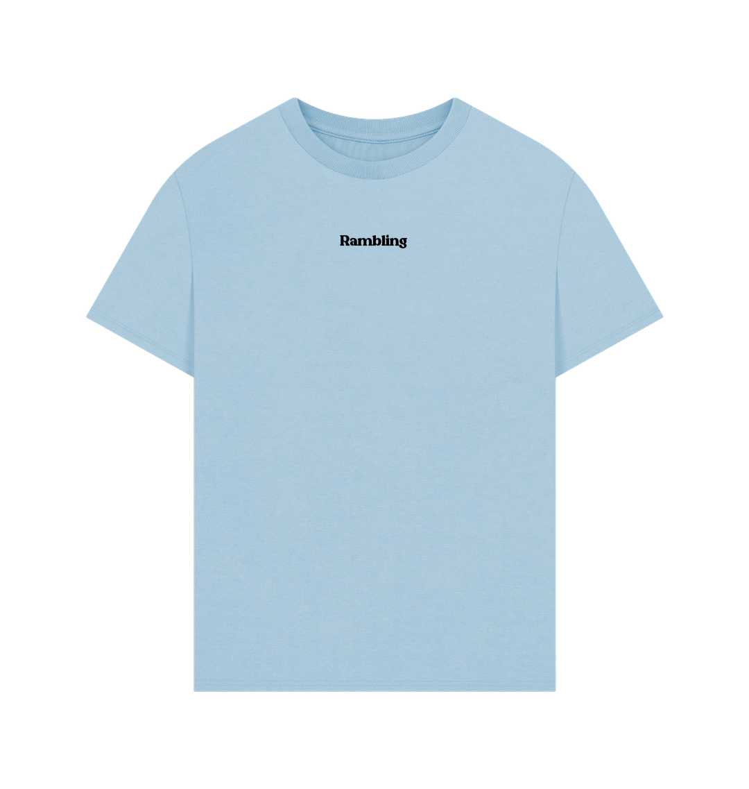 Milky Blue Printed T-shirt Front