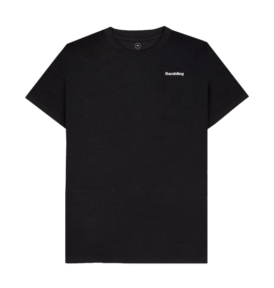 Black Recycled Printed T-Shirt Front