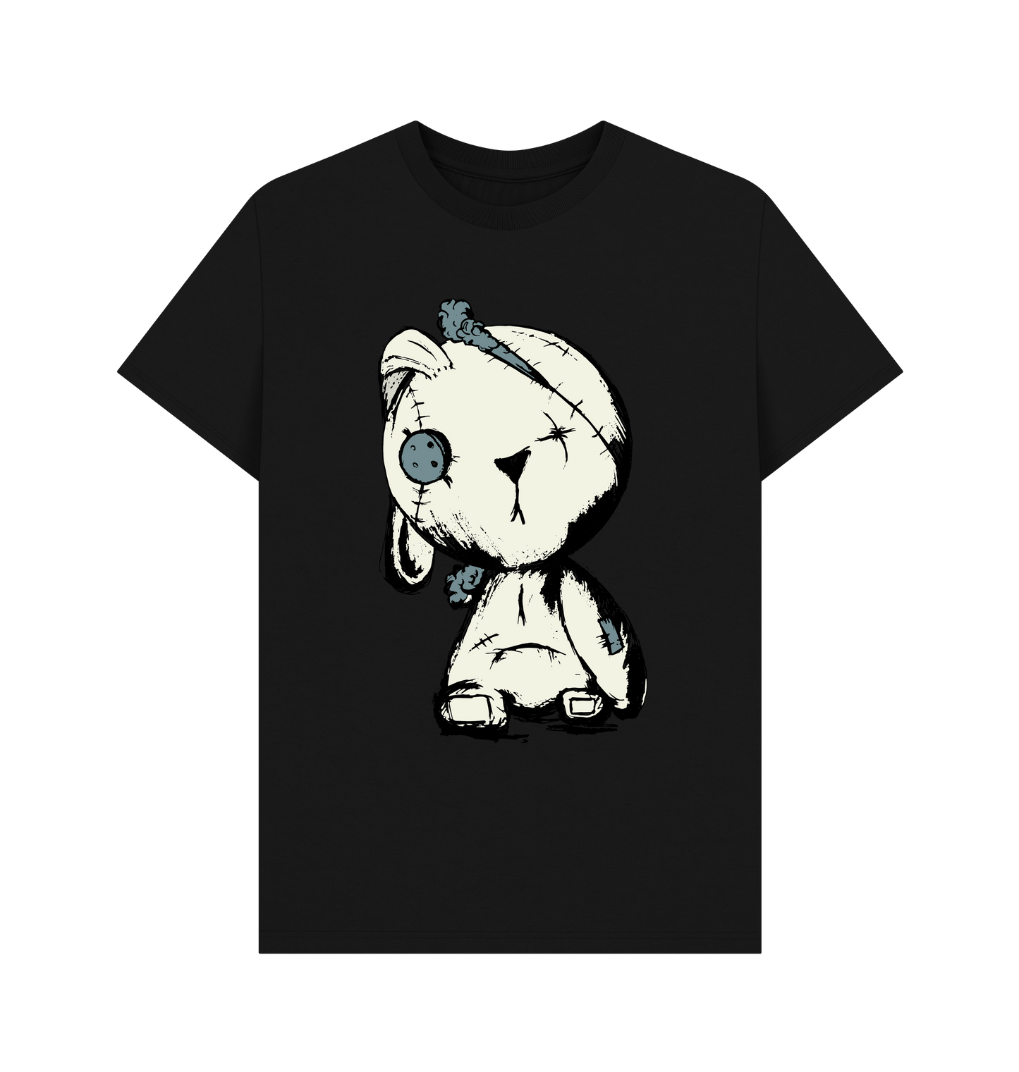 Black Printed T-shirt Front