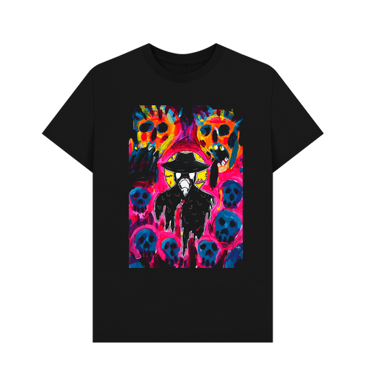 Black Printed T-shirt Front