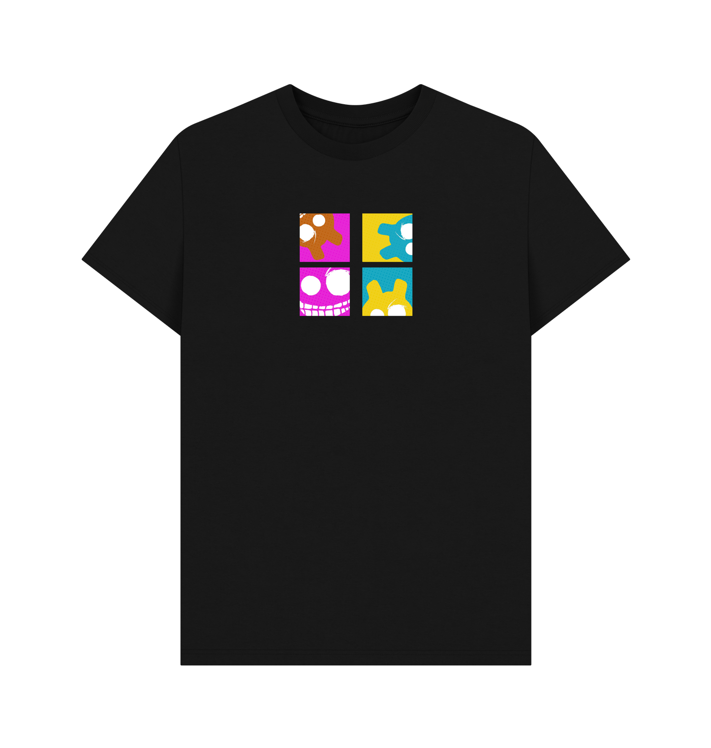 Black Printed T-shirt Front