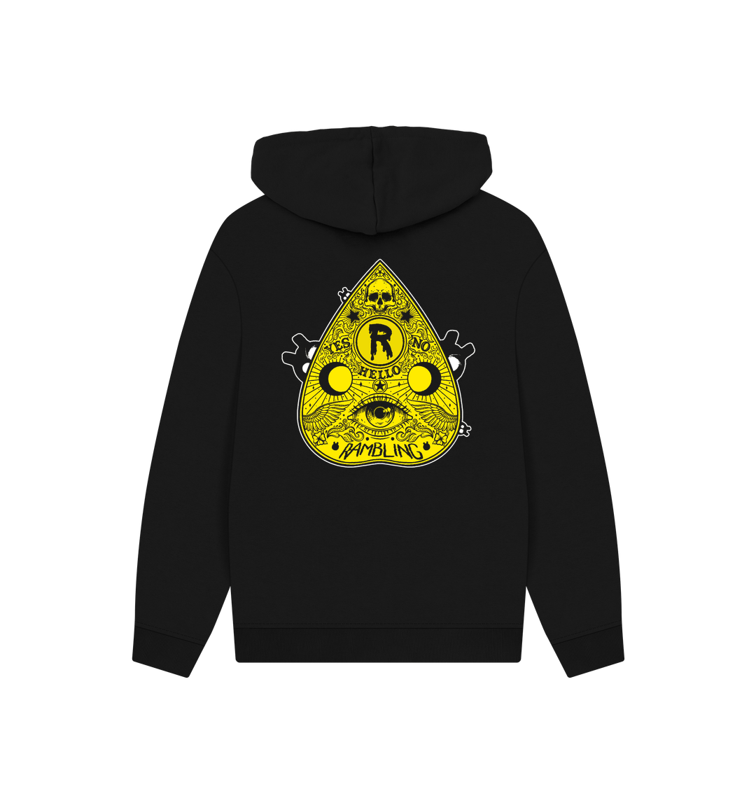 Black Printed Hoody Back