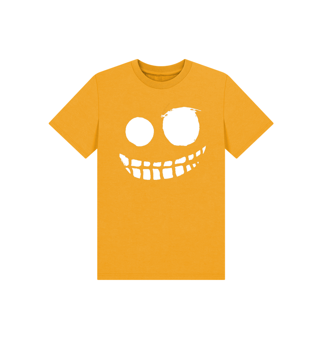 Mustard Printed Kids T-Shirt Front