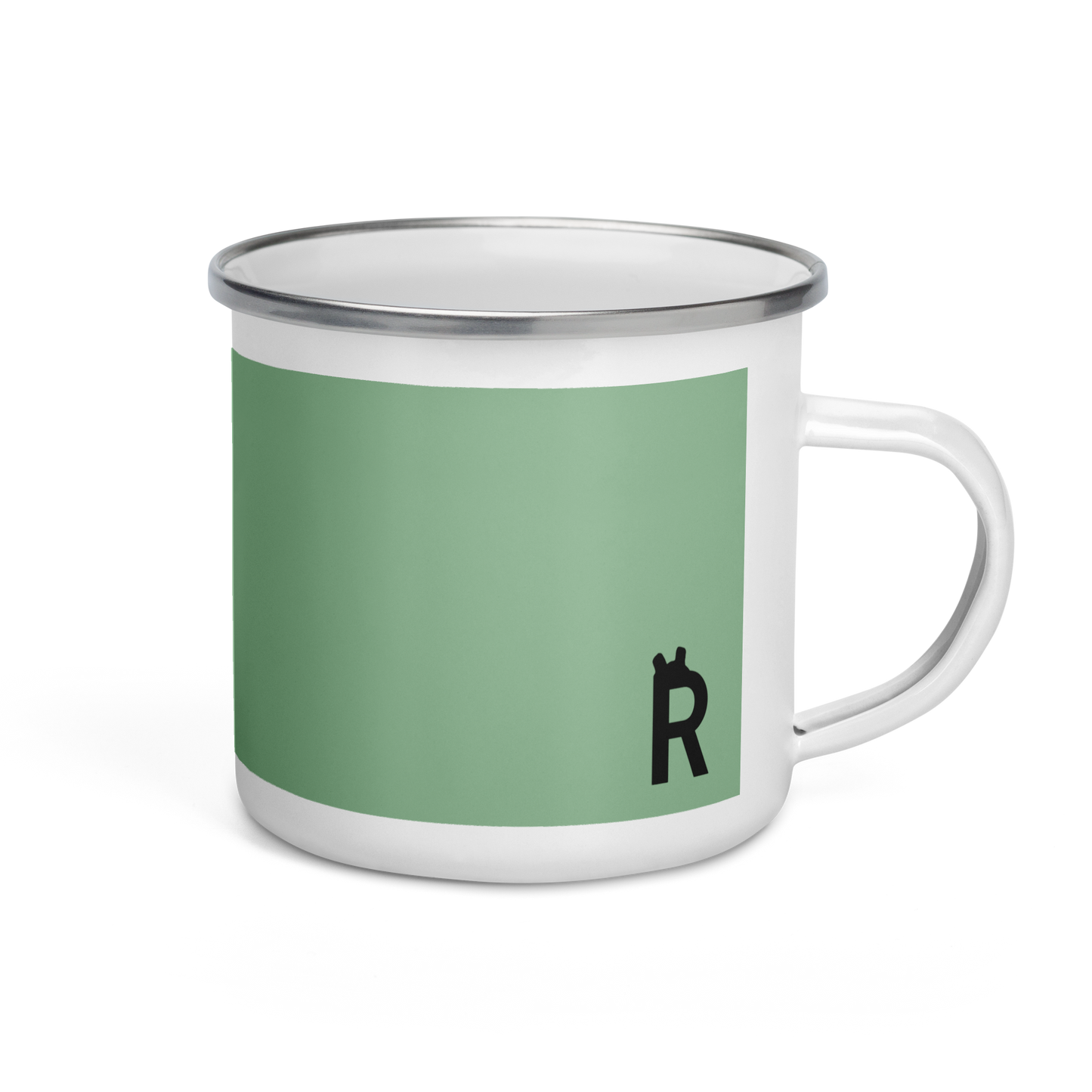 R logo Enamel Mug