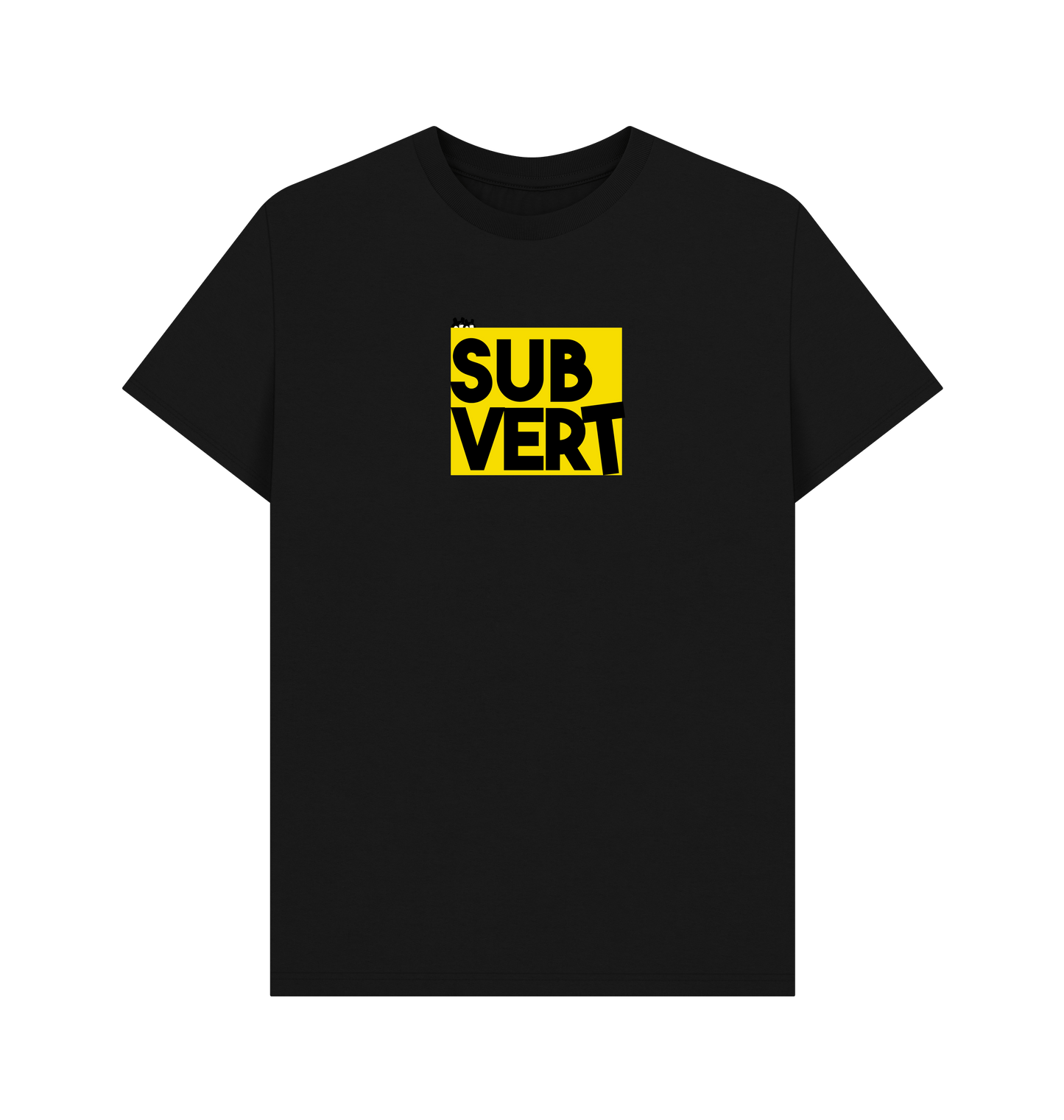 Black Printed T-shirt Front