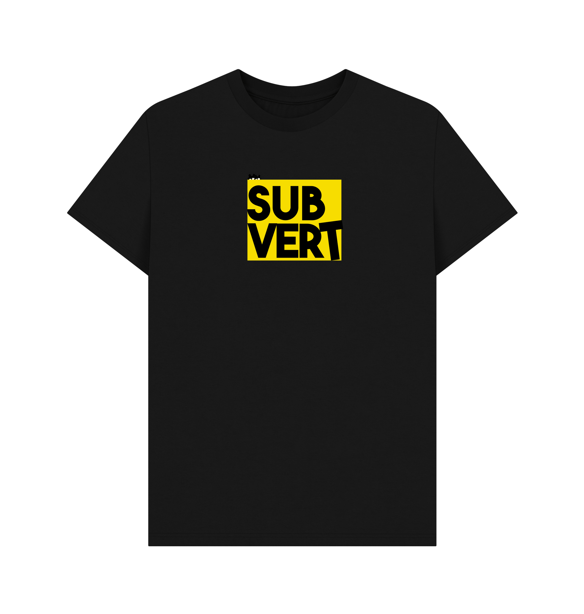 Black Printed T-shirt Front