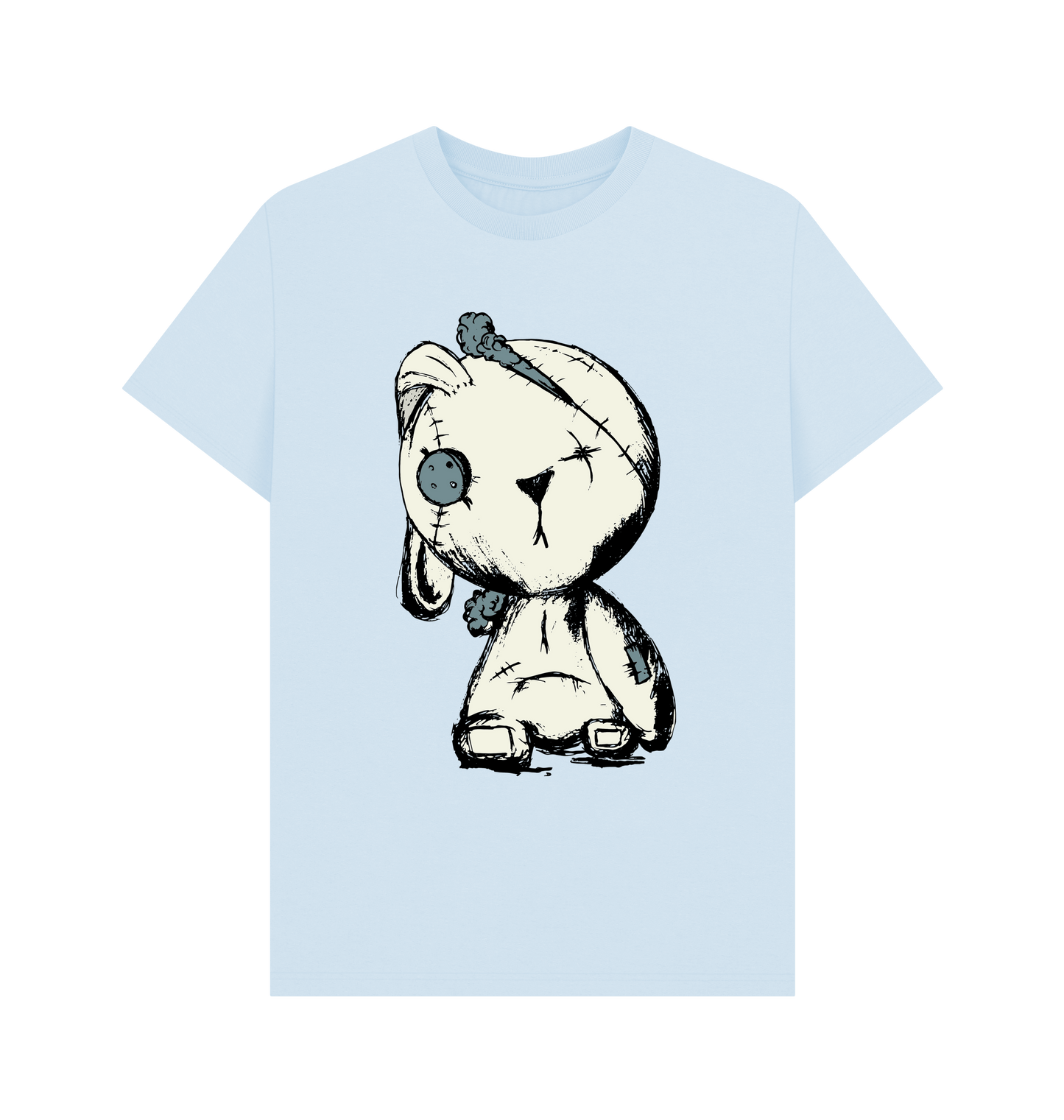 Sky Blue Printed T-shirt Front