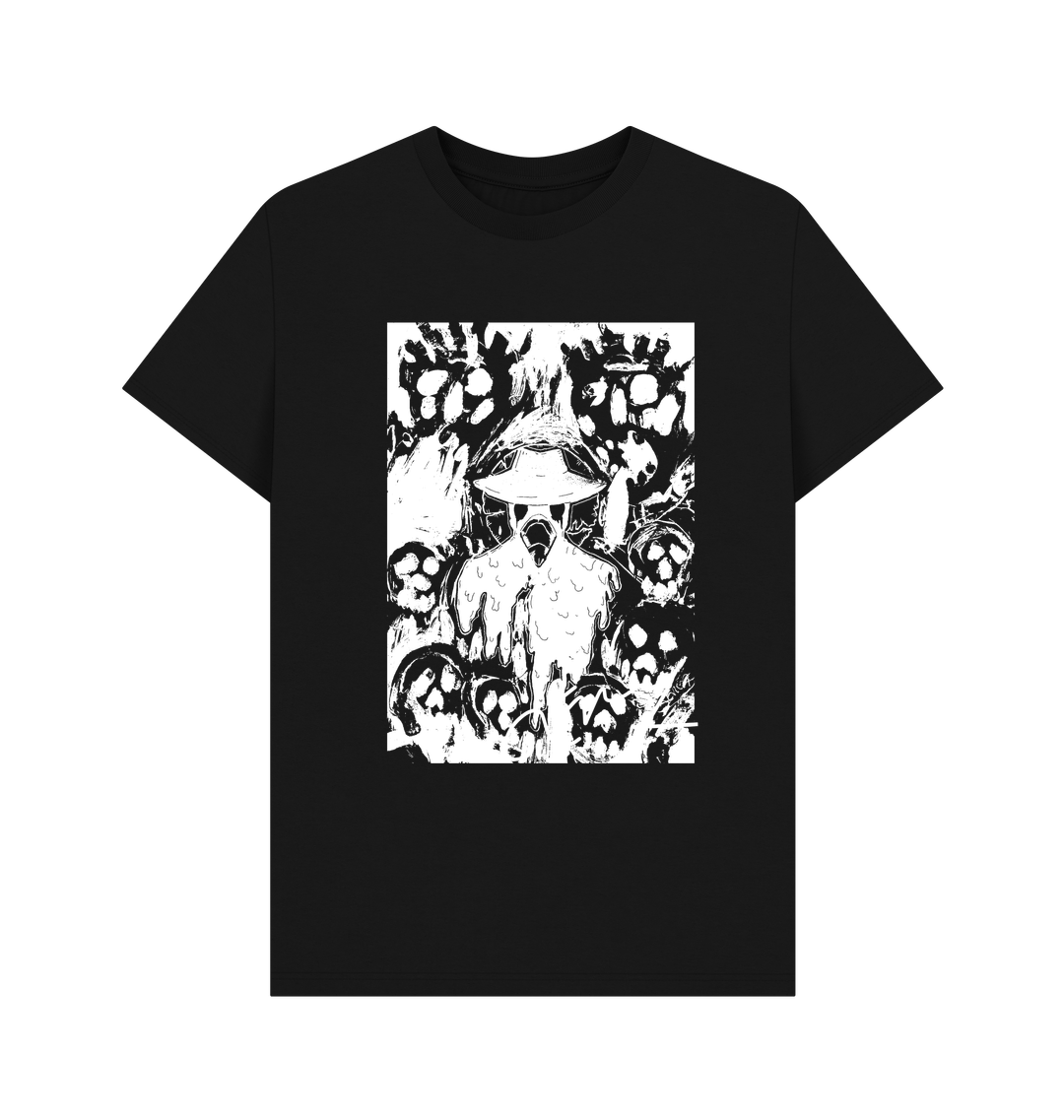 Black Printed T-shirt Front