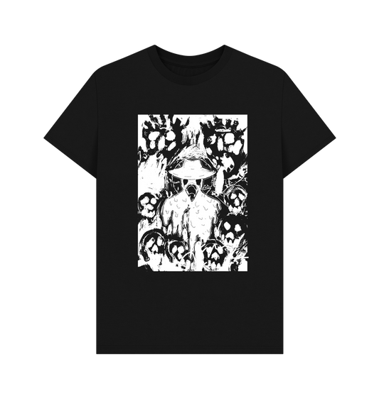 Black Printed T-shirt Front