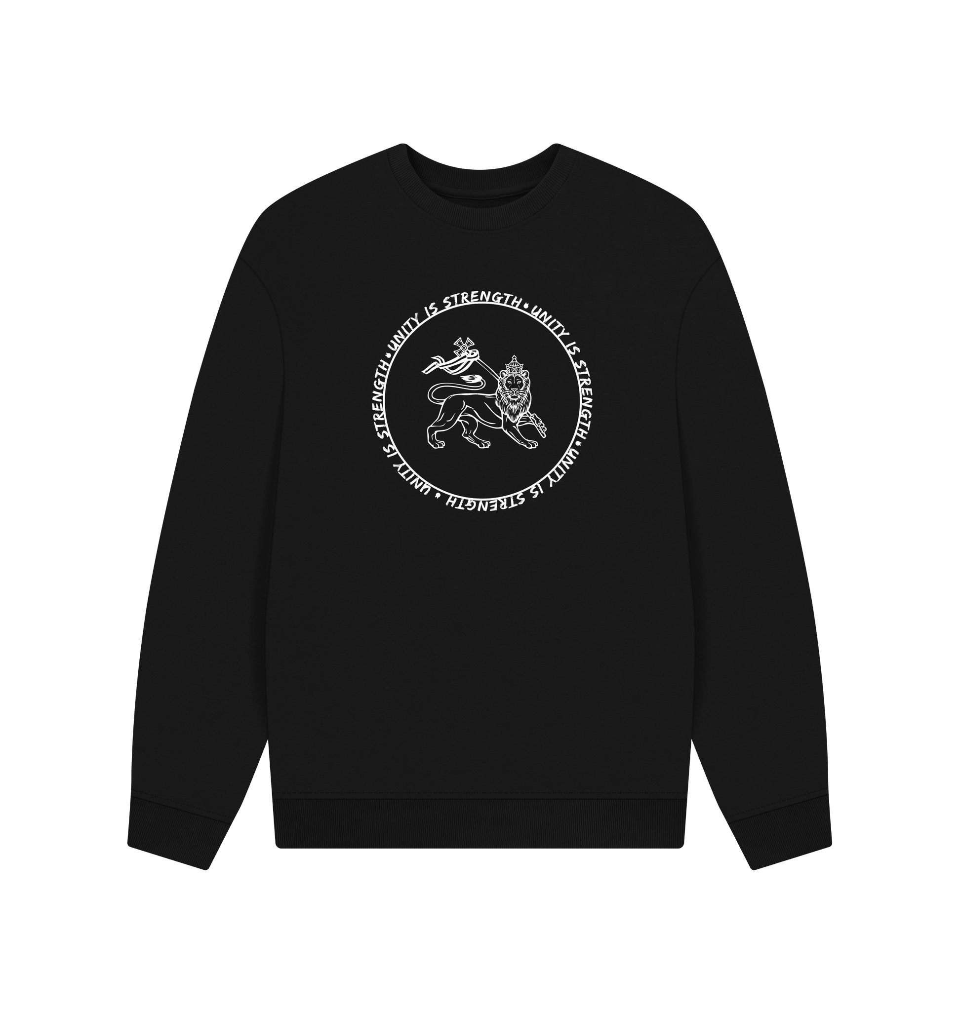 Black Printed Sweater Front