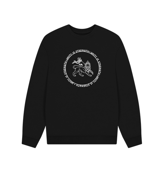 Black Printed Sweater Front