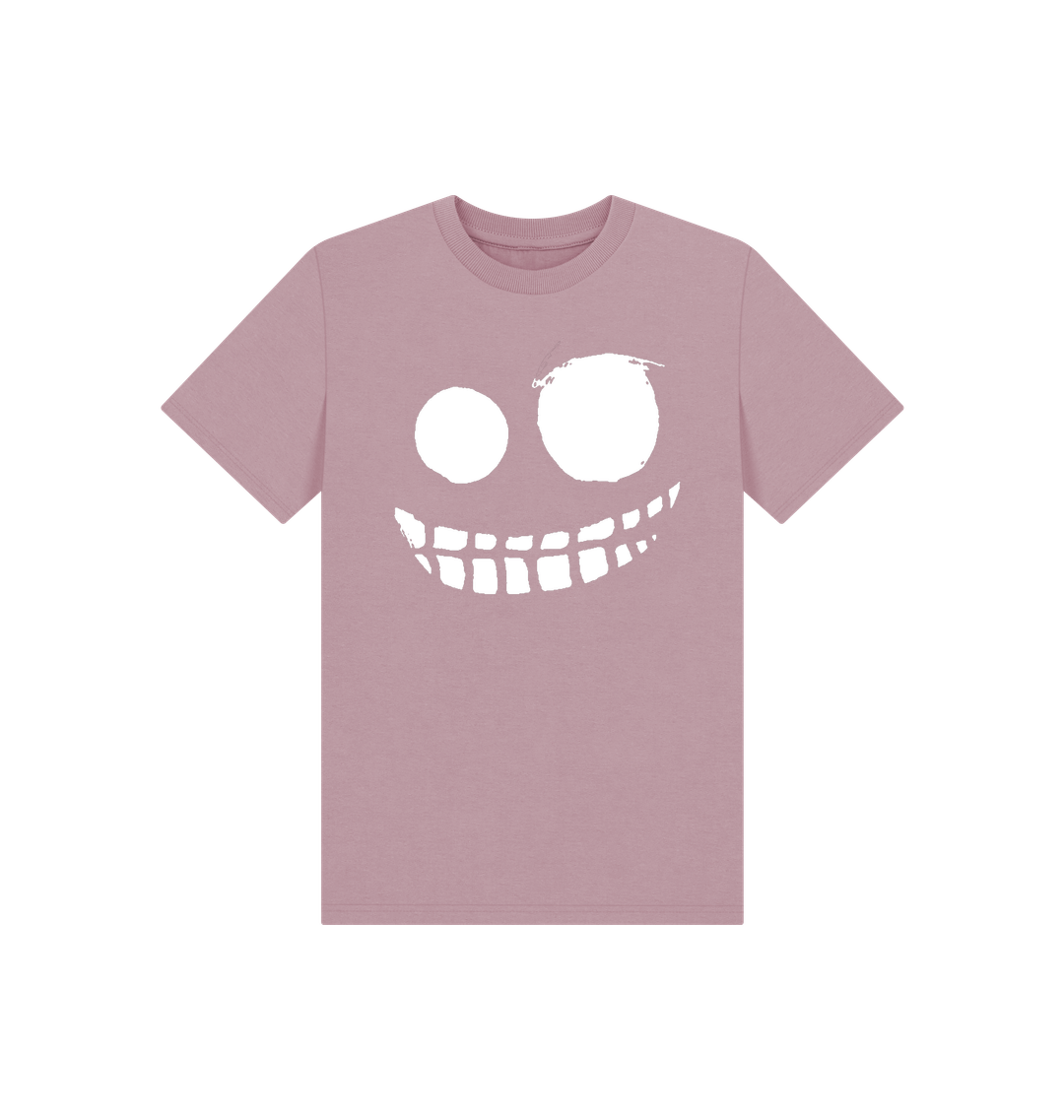 Mauve Printed Kids T-Shirt Front