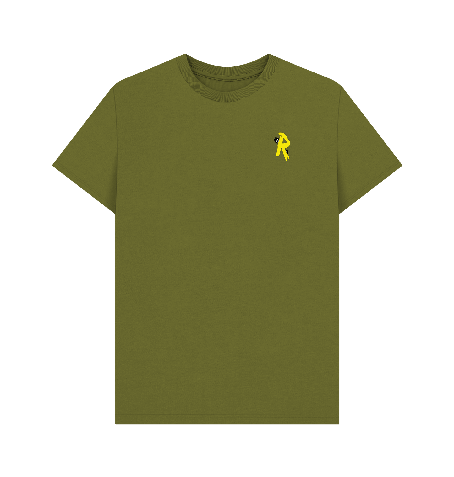 Moss Green Printed T-shirt Front