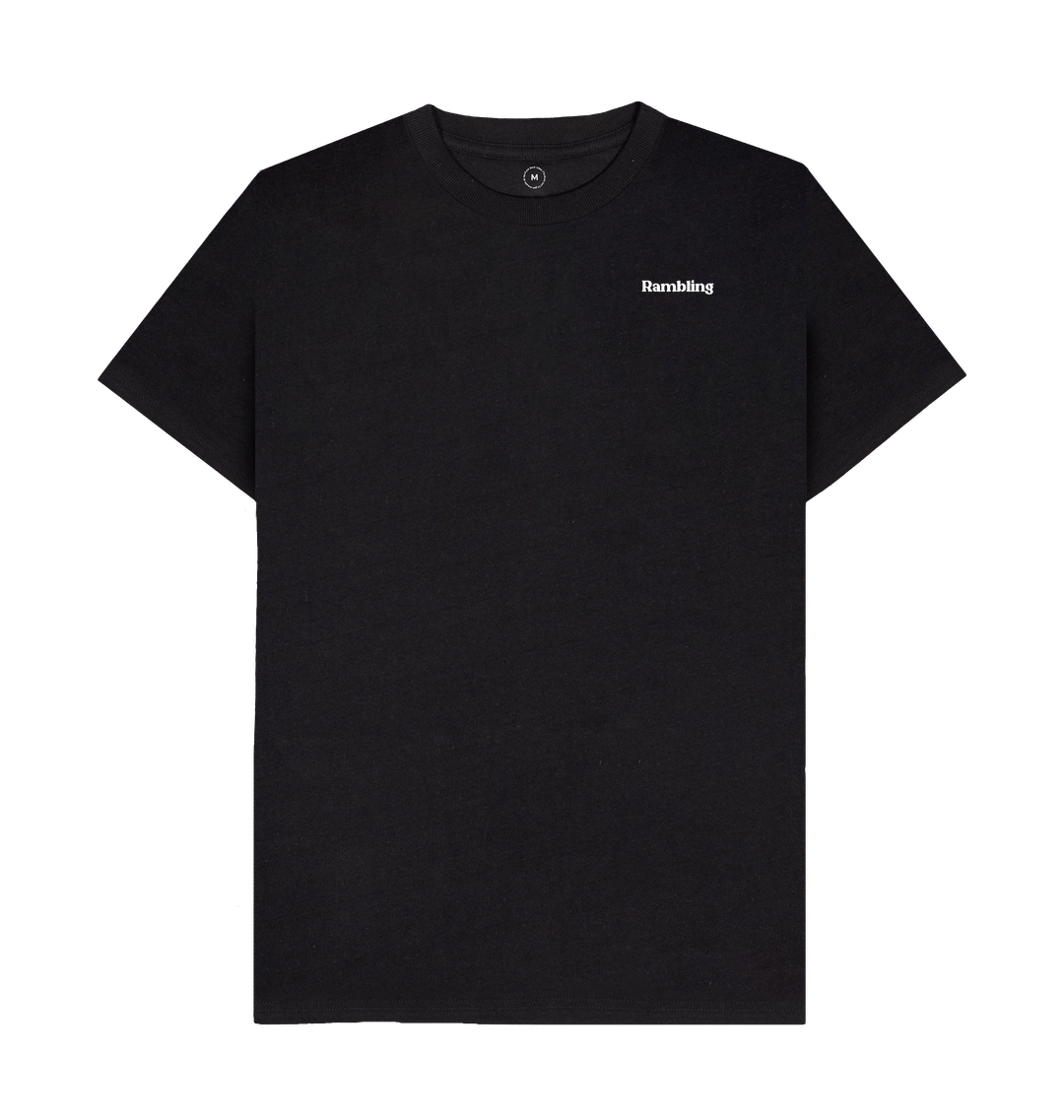 Black Recycled Printed T-Shirt Front