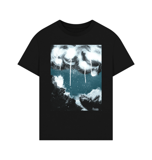 Black Printed T-shirt Front