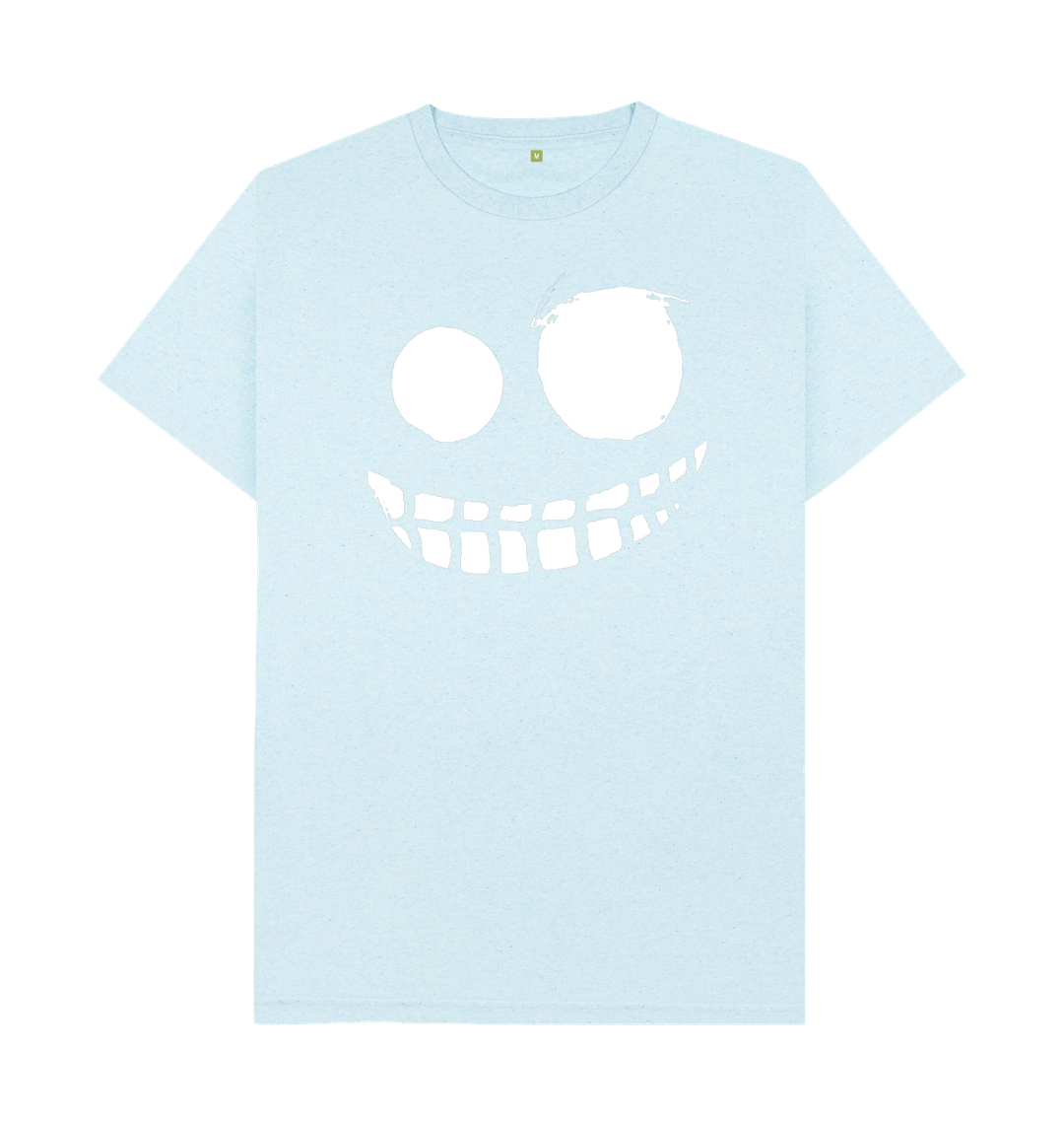 Light Blue Recycled Printed T-Shirt Front