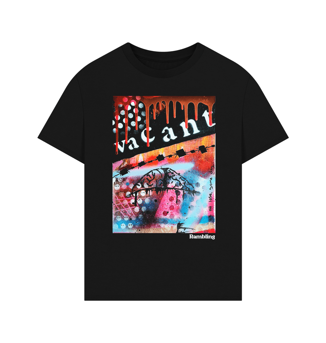 Black Printed T-shirt Front