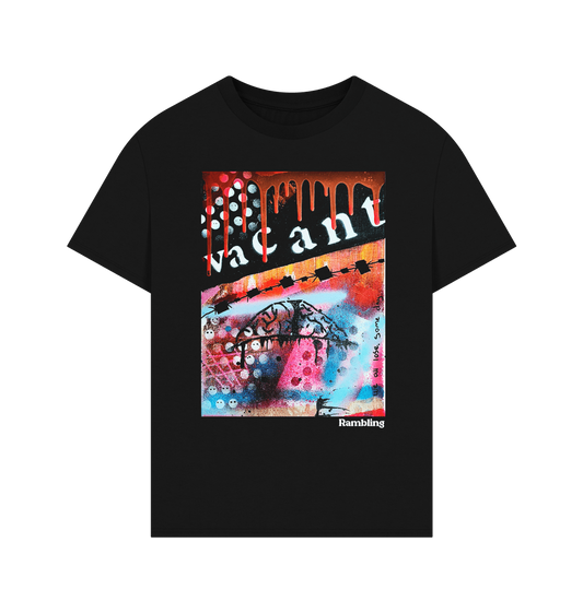 Black Printed T-shirt Front