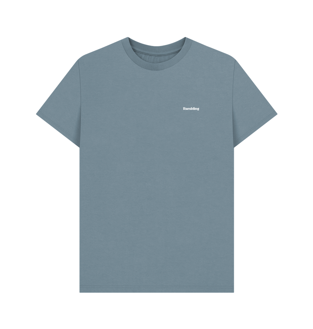 Stone Blue Printed T-shirt Front