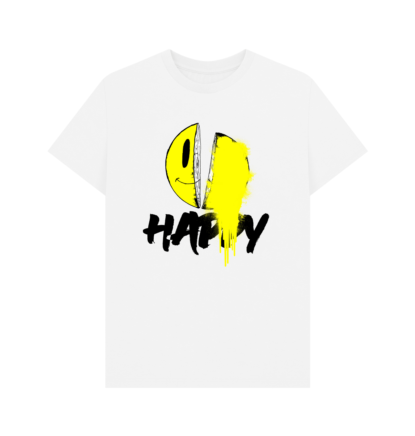 White Printed T-shirt Front