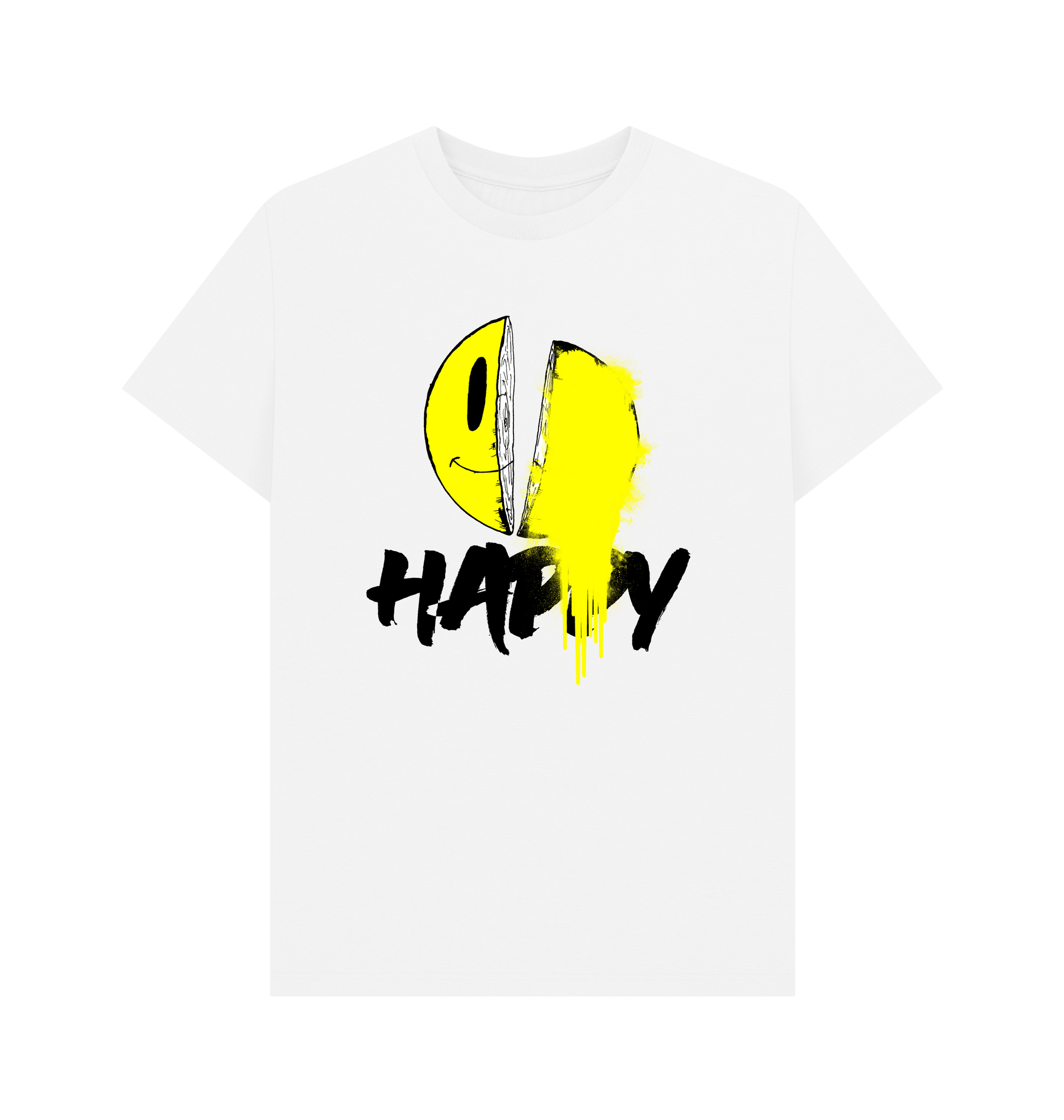 White Printed T-shirt Front