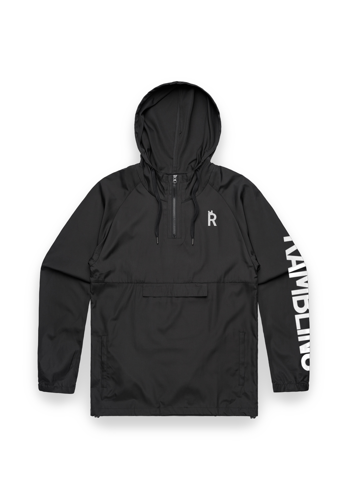 logo 100% recycled polyester waterproof windbreaker