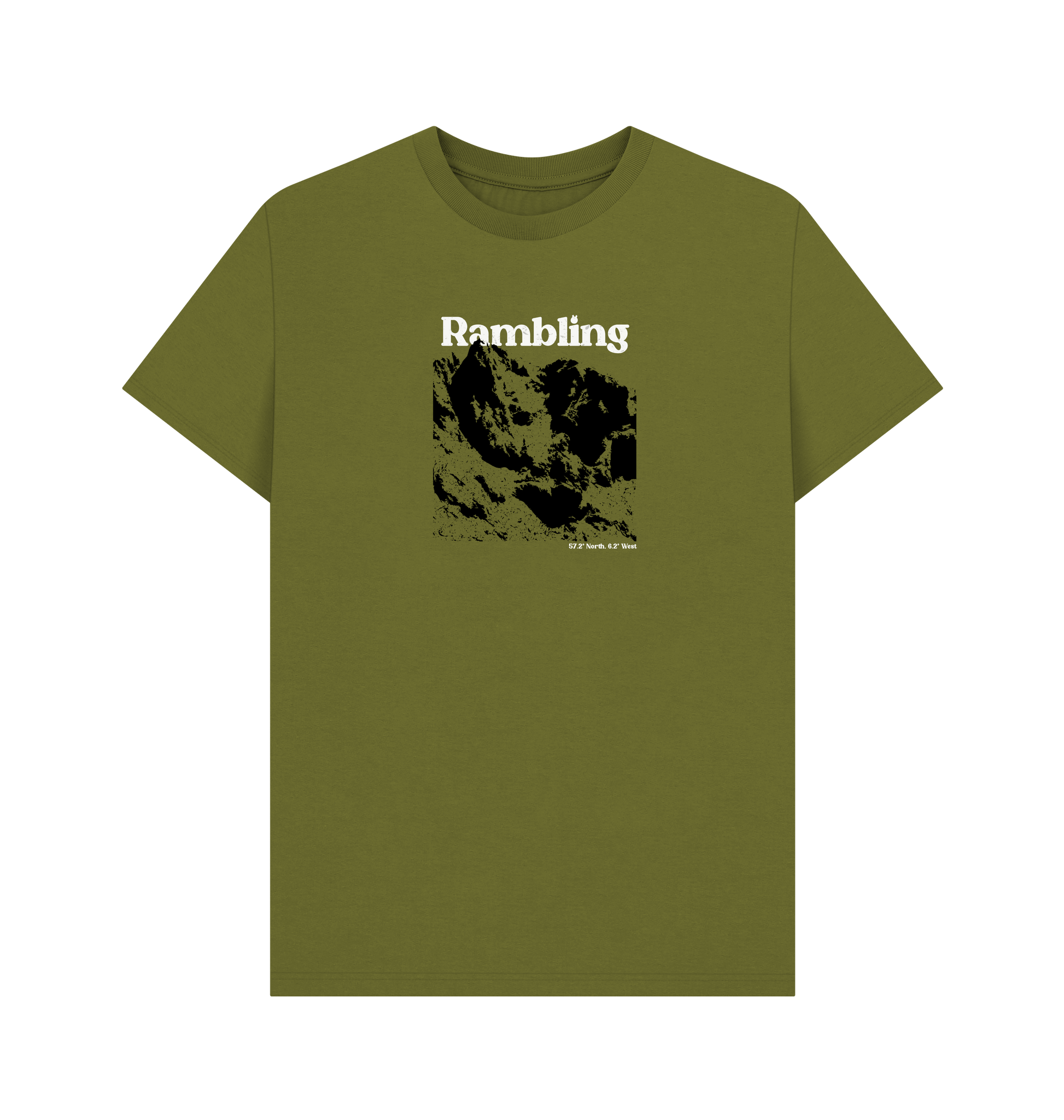 Moss Green Printed T-shirt Front