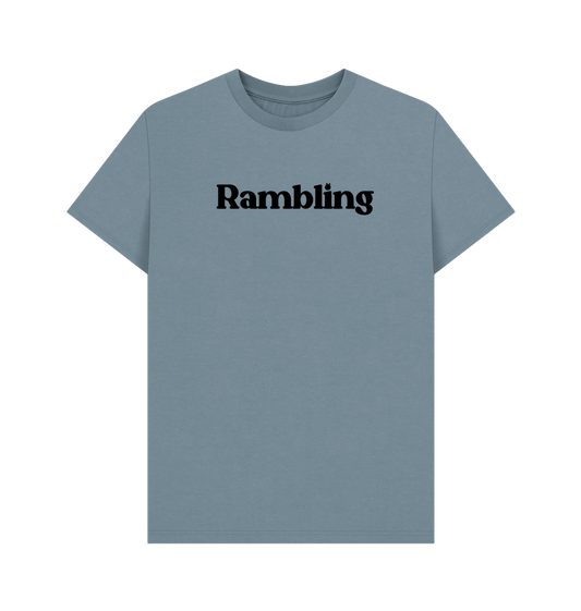 Stone Blue Printed T-shirt Front