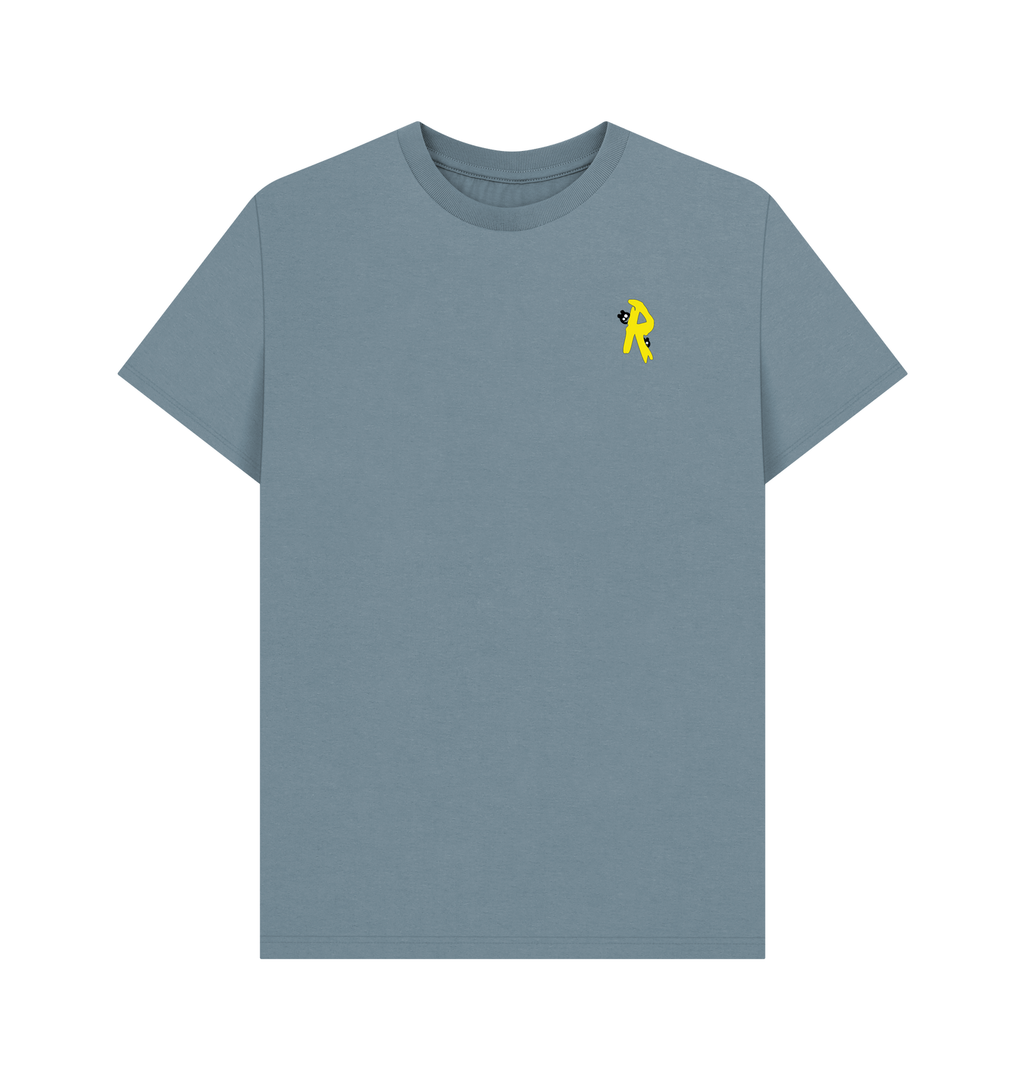 Stone Blue Printed T-shirt Front