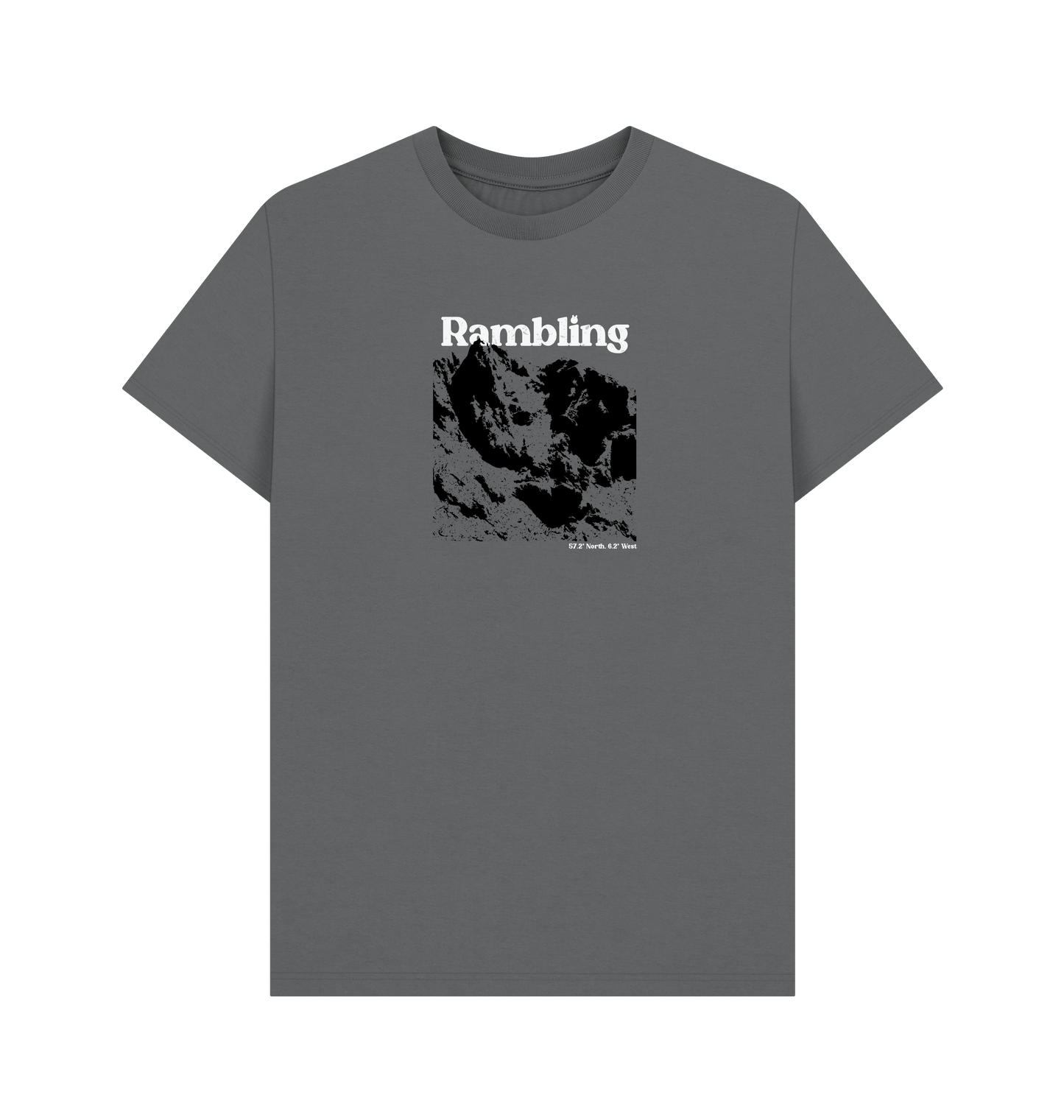 Slate Grey Printed T-shirt Front