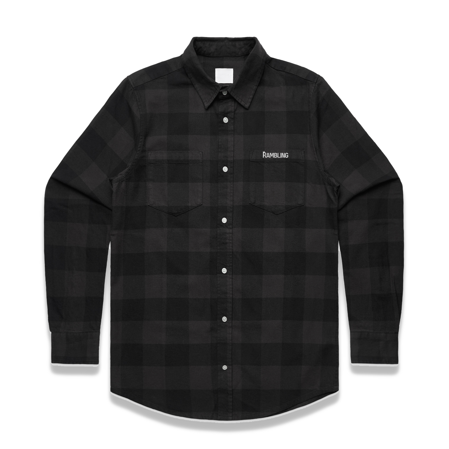 Logo check cotton flannel shirt