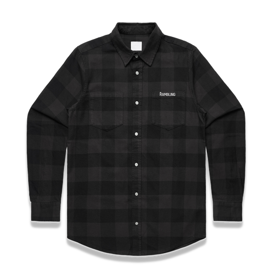Logo check cotton flannel shirt